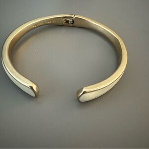 Lucky Brand White and Gold Bangle Bracelet